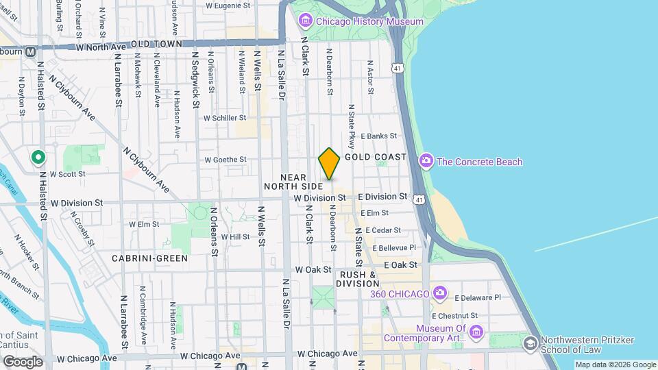 1218 N Dearborn St Map and Location Details