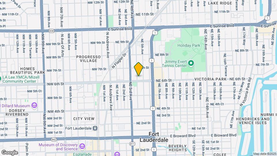 608 NE 4th Ave Map and Location Details