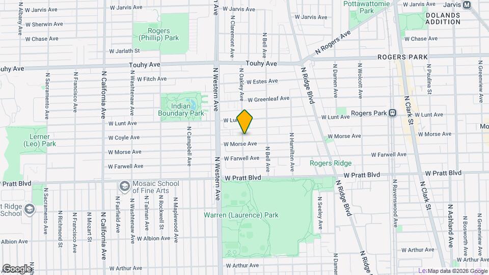 6949 N Oakley Ave Mapa y Detalles de la Ubicación