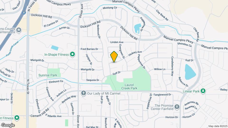 921 Hickory Ave Map and Location Details