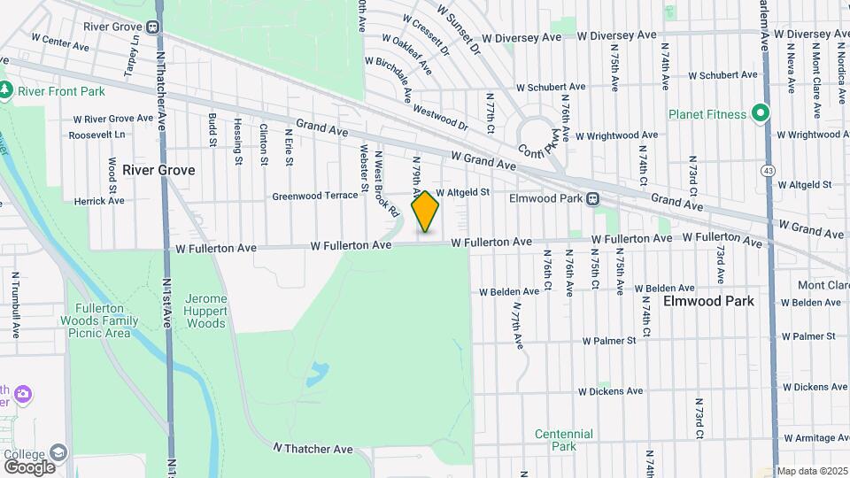 7844 W Fullerton Ave Mapa y Detalles de la Ubicación