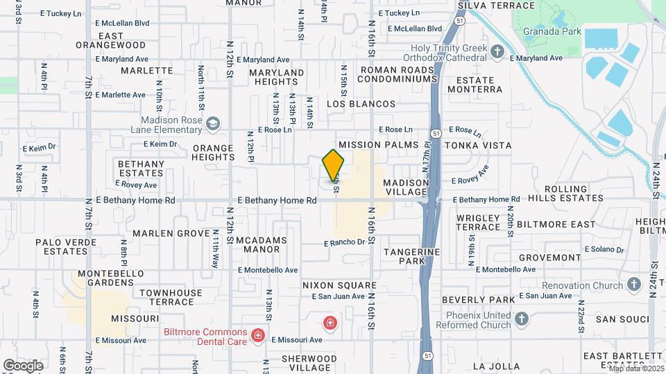6030 N 15th St Map and Location Details