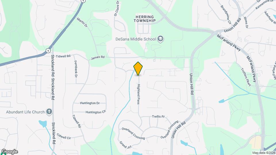 2945 Highland Pass Map and Location Details