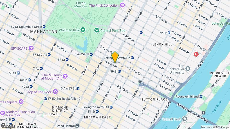 111 E 60th St Map and Location Details