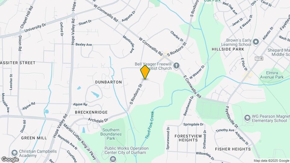 2801 S Roxboro St Map and Location Details