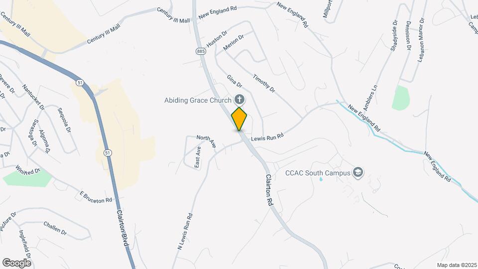 1813 Clairton Rd Map and Location Details