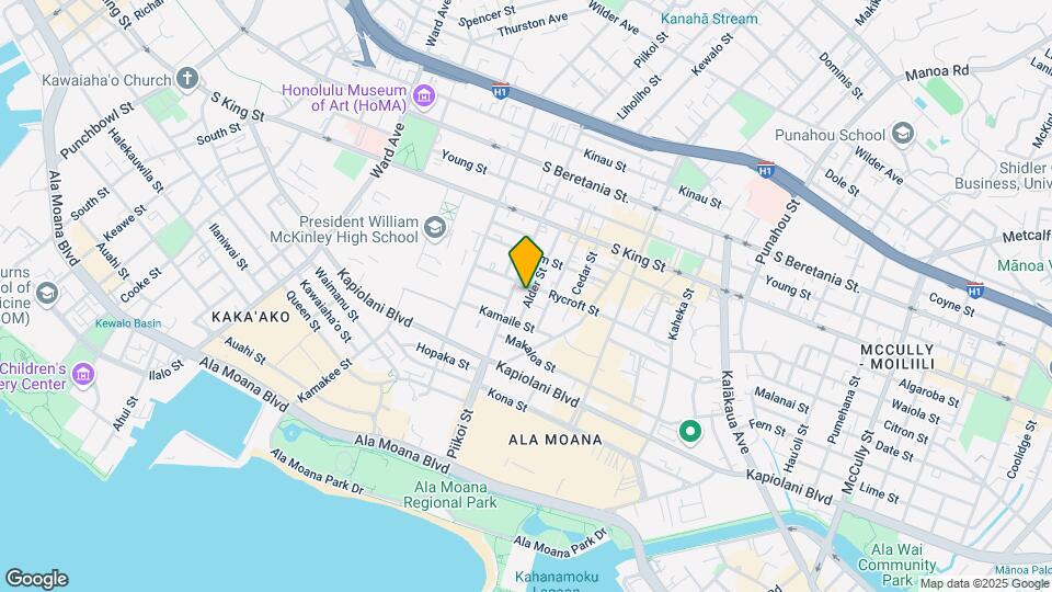 736 Alder St Mapa y Detalles de la Ubicación