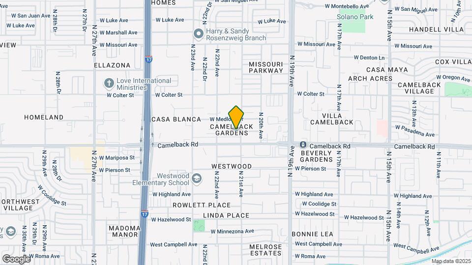 Central Phoenix Multi Family - 6 Units Map and Location Details