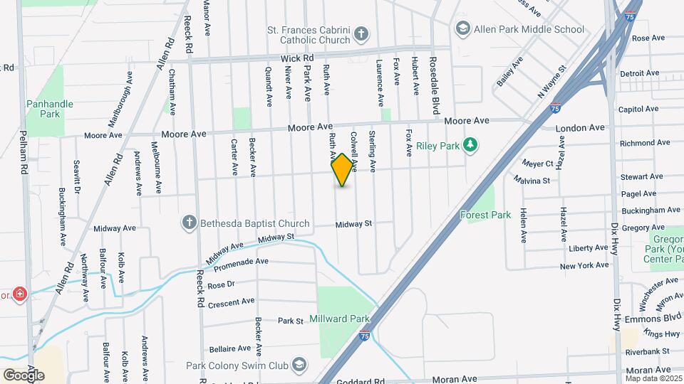 9863 Ruth Ave Map and Location Details