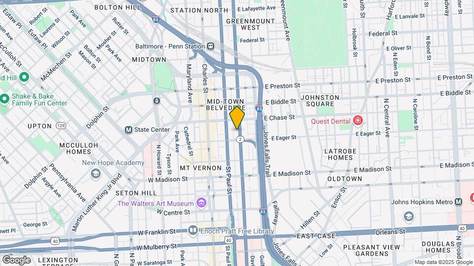 1016 N Calvert St Mapa y Detalles de la Ubicación