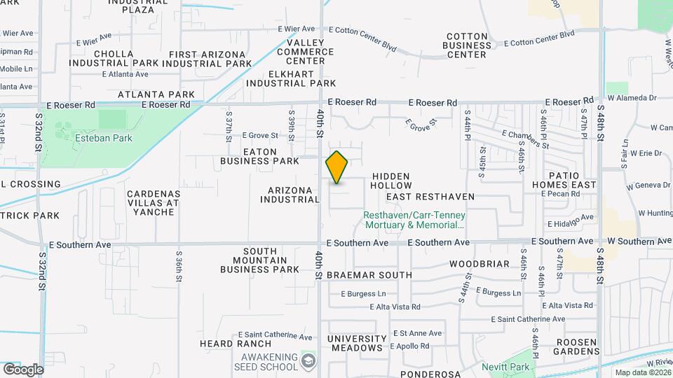 4022 E Pecan Rd Map and Location Details