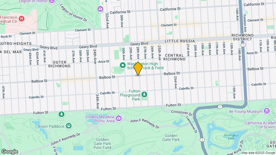 2709 Balboa St Mapa y Detalles de la Ubicación