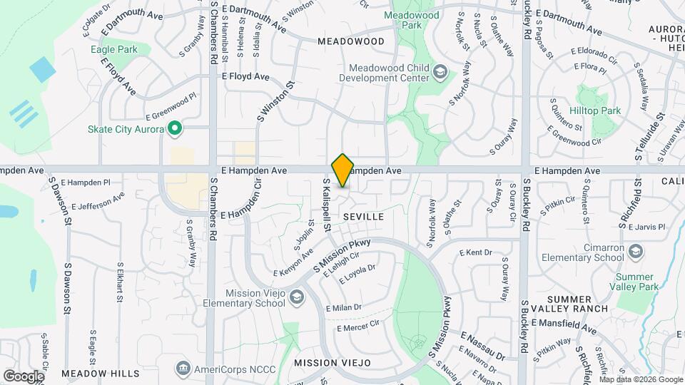 3541 S Kittredge St Map and Location Details