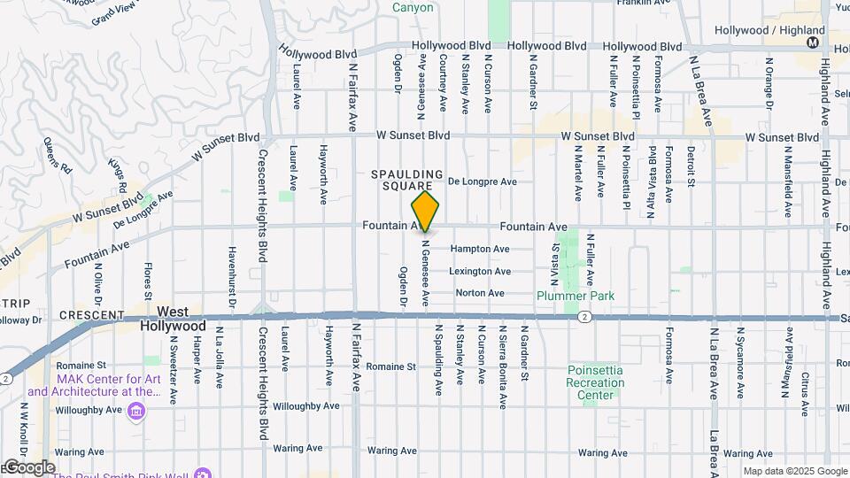 1255 N Genesee Ave, Unit 1249 Mapa y Detalles de la Ubicación