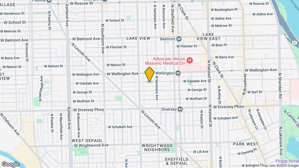 1125 W Oakdale Ave Map and Location Details