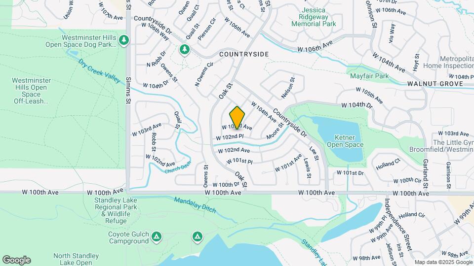 10641 W 102nd Pl Map and Location Details