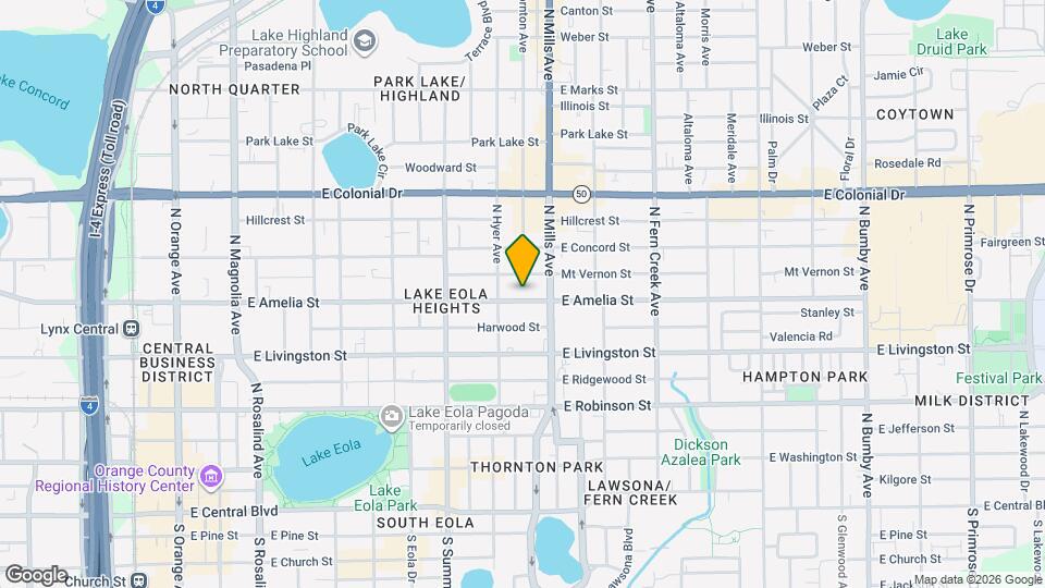 1023 E Amelia St Map and Location Details