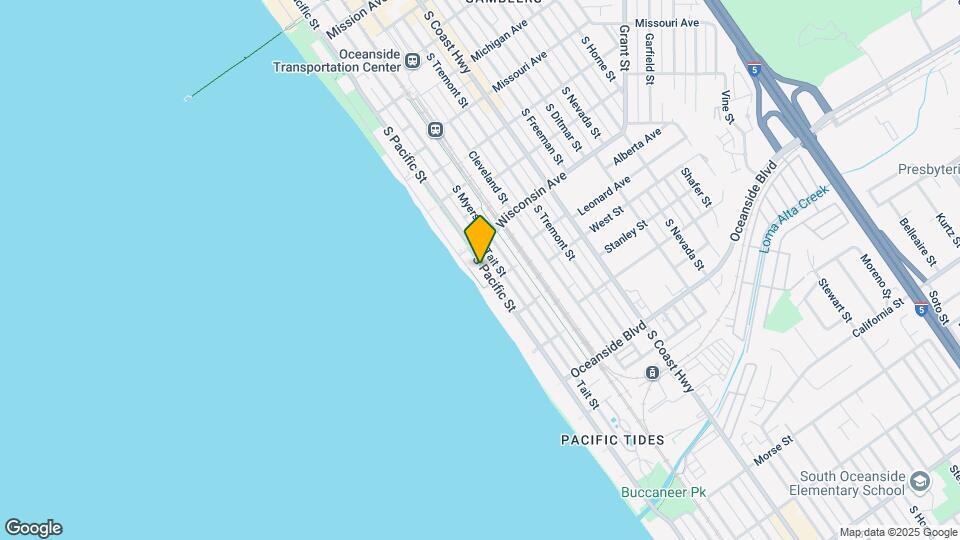 821 S Pacific St Map and Location Details