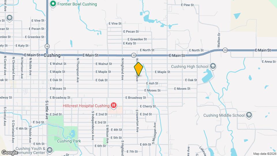 1202 E Oak St Map and Location Details