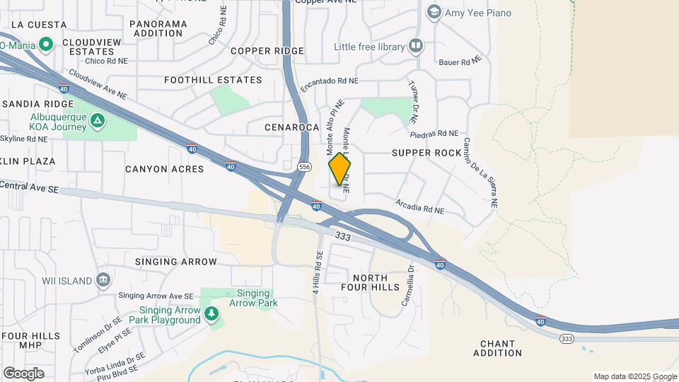 185 Monte Largo Dr NE Mapa y Detalles de la Ubicación