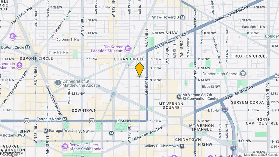 1205 N St NW Mapa y Detalles de la Ubicación