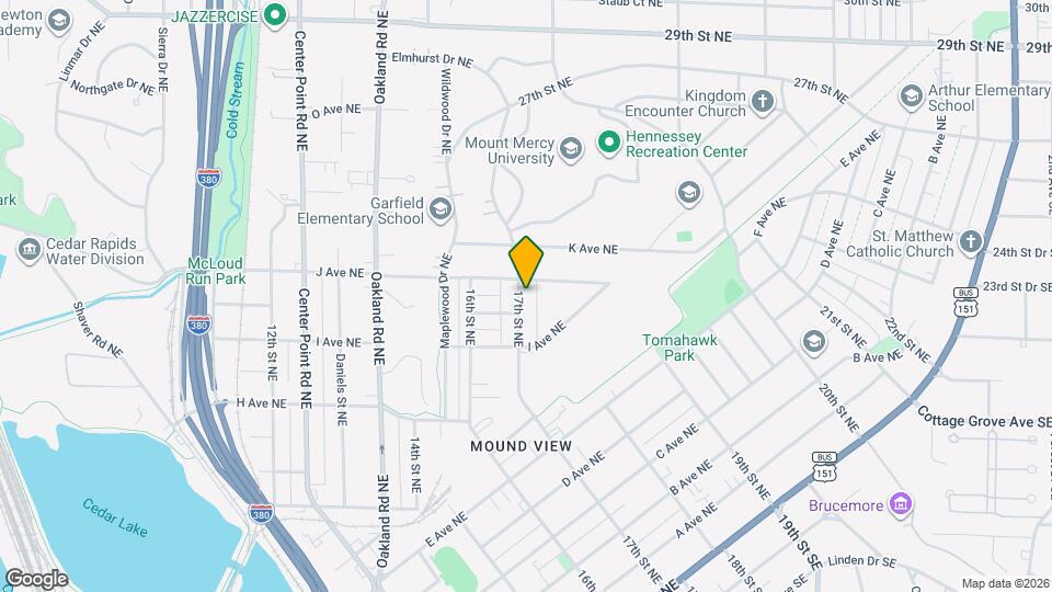 1050 17th St NE Map and Location Details