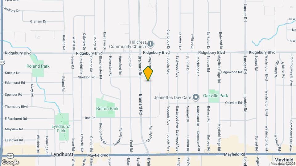 1198 Croyden Rd Map and Location Details