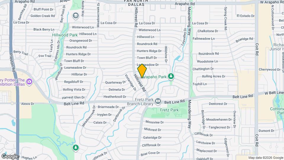14922 Hillcrest Rd Map and Location Details