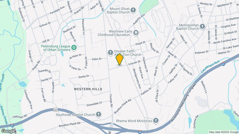 1641 Lincoln St Map and Location Details