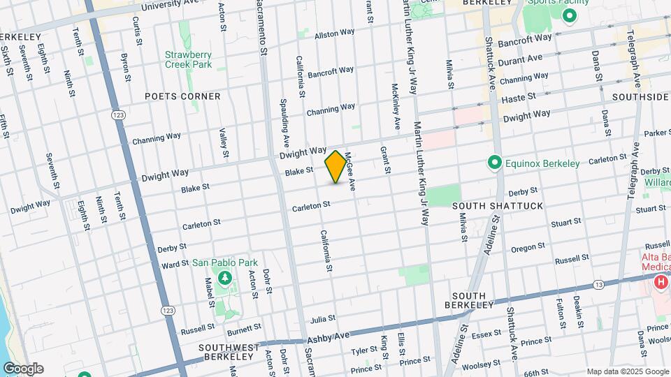 1622 Parker St Map and Location Details