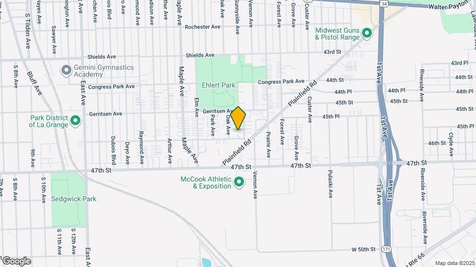 4534 Sunnyside Ave Map and Location Details