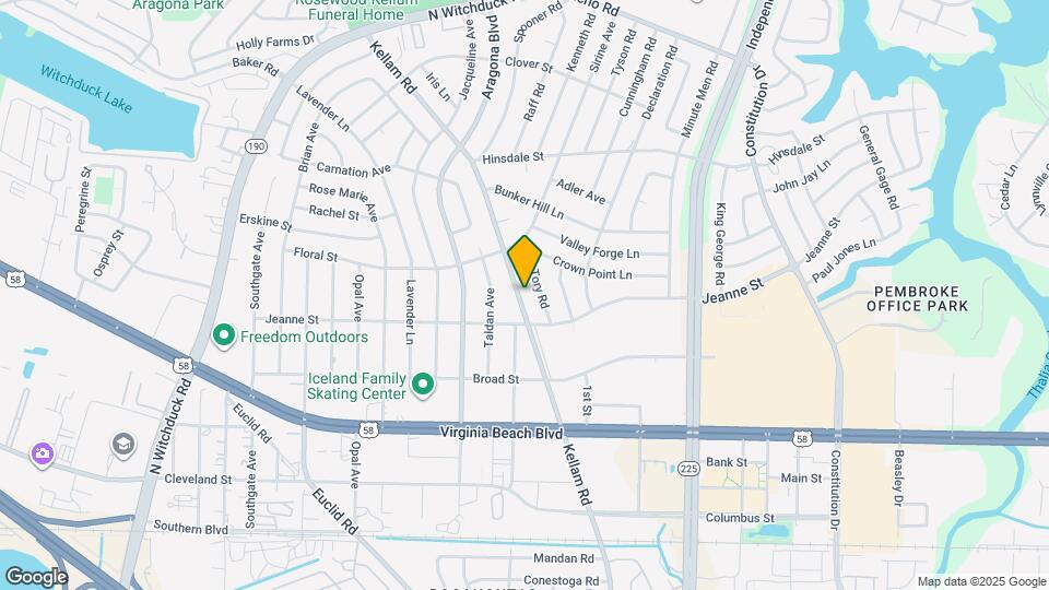 416 Kellam Rd Map and Location Details