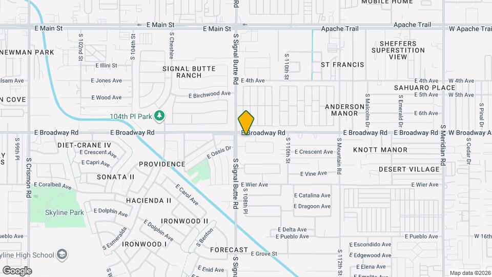 10826 E Calypso Ave Mapa y Detalles de la Ubicación