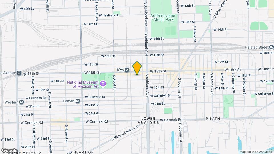 1638 W 18th Pl, Unit # 02R Map and Location Details