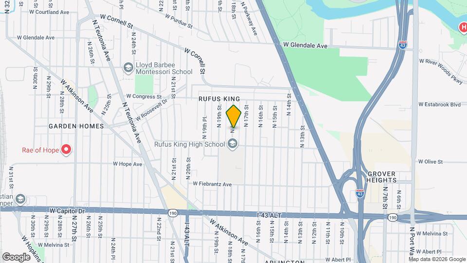 4234 N 18th St Map and Location Details
