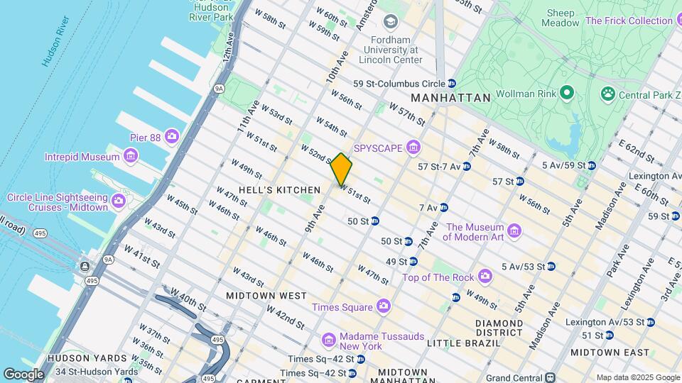 364 W 51st St Map and Location Details