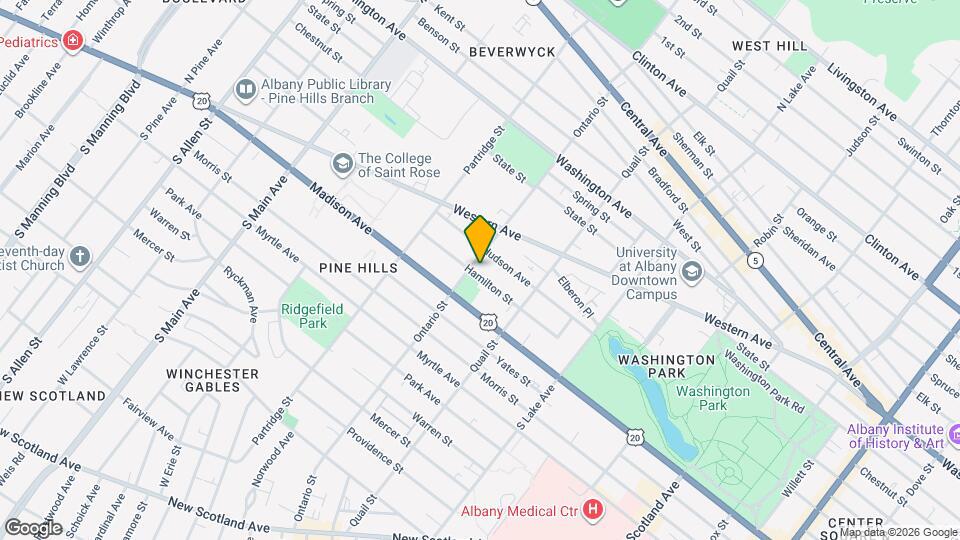 497 Hamilton St, Unit room rentals Map and Location Details