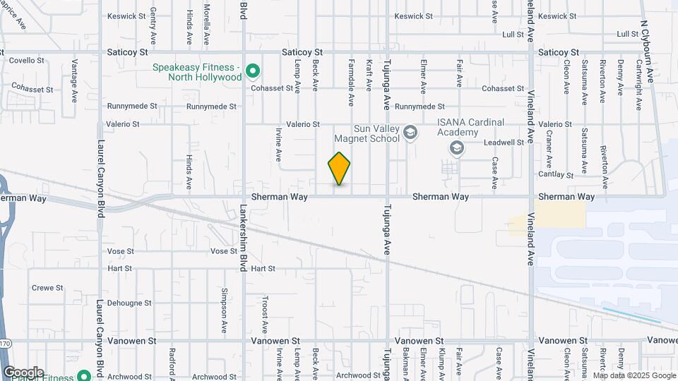 11483 Sherman Way Map and Location Details
