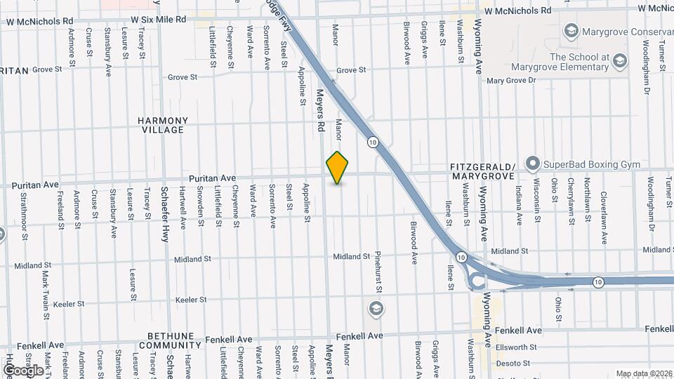 15881 Manor Map and Location Details