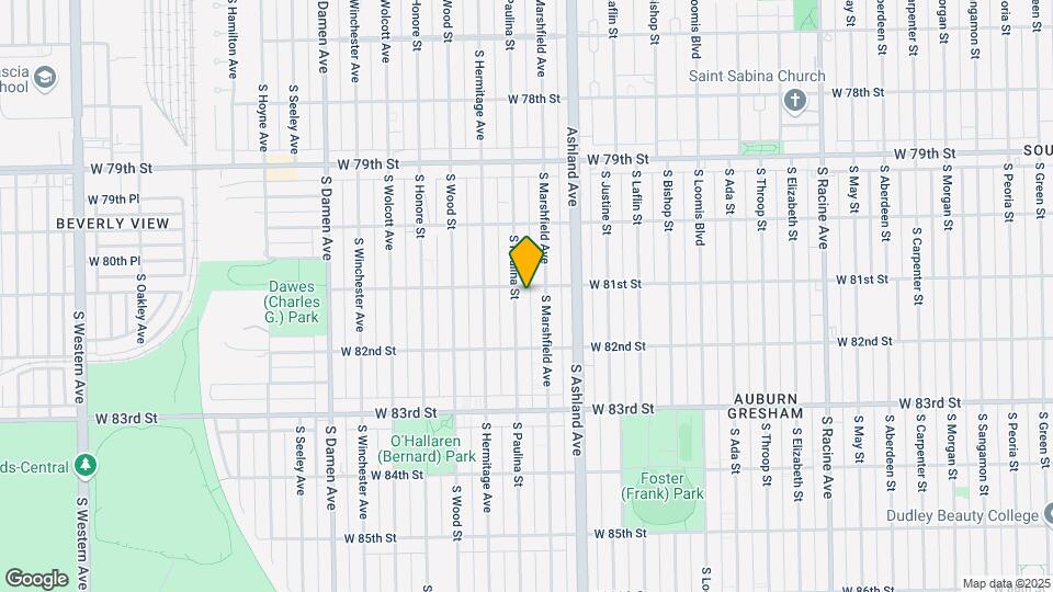 8107 S Paulina St Map and Location Details