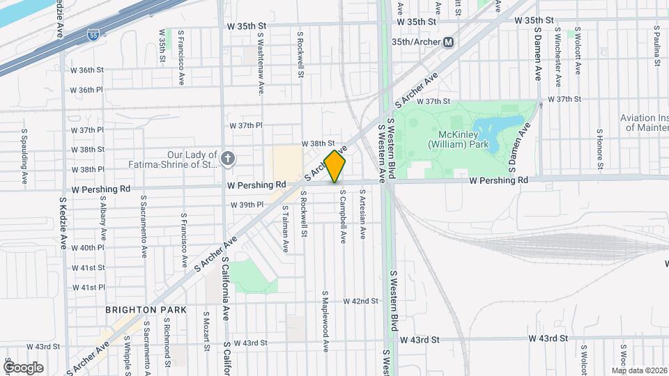 2513 W Pershing Rd Map and Location Details