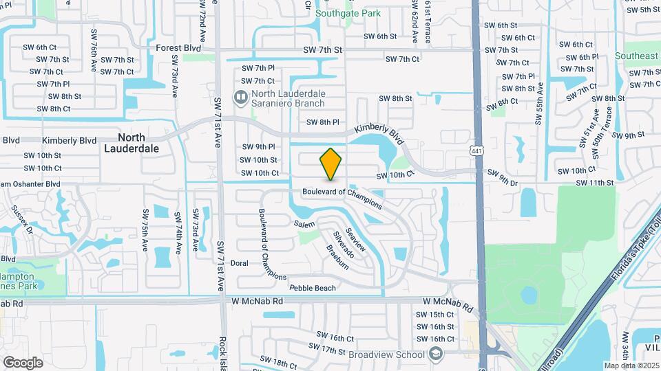 6543 Boulevard of Champions Map and Location Details
