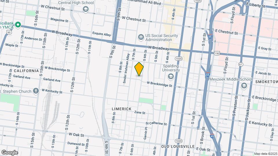 607 W Breckinridge St Map and Location Details