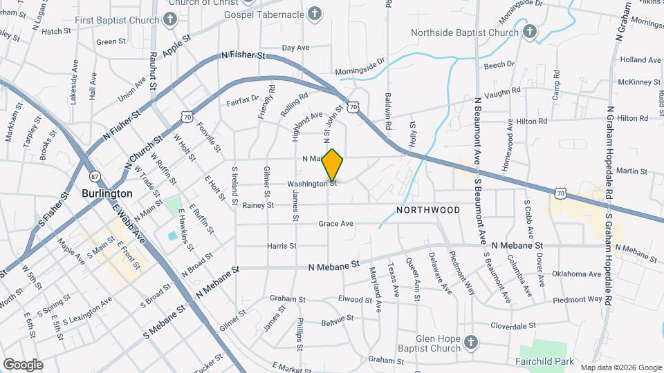 204 S Saint John St, Unit A Map and Location Details