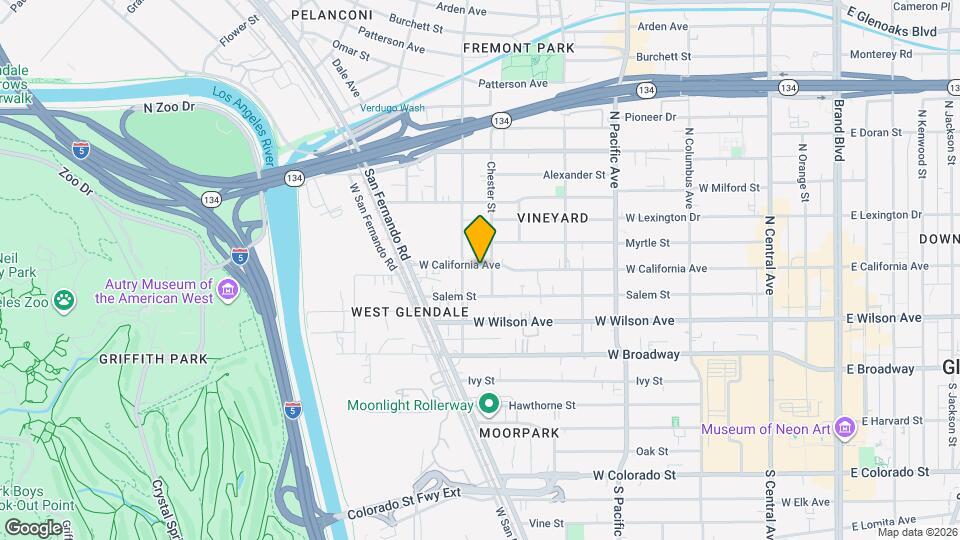 708 W California Ave Mapa y Detalles de la Ubicación