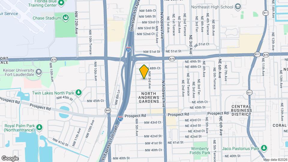 380 NW 47th Ct Map and Location Details