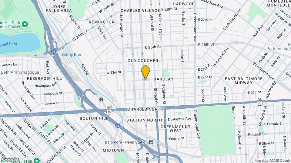 2129 N Charles St Map and Location Details