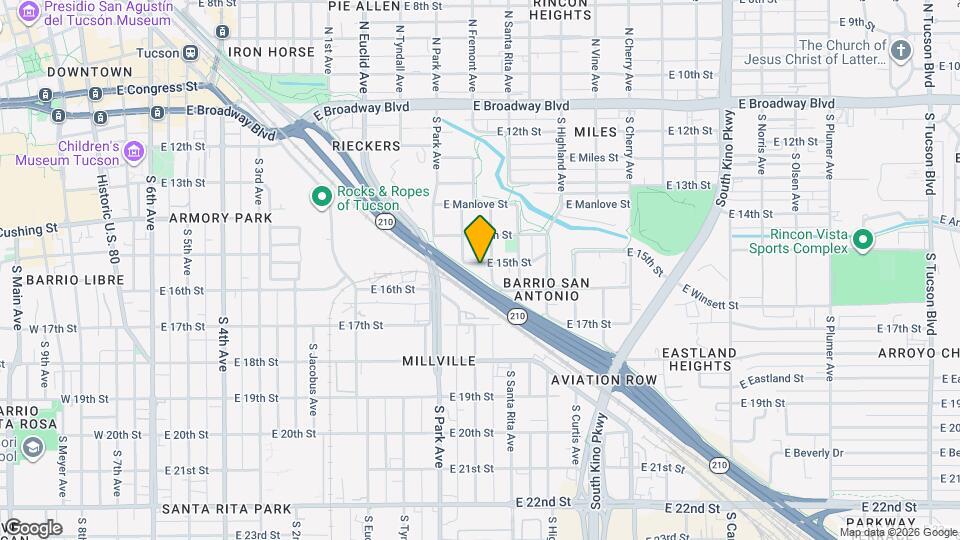 1150 E 15th St Map and Location Details