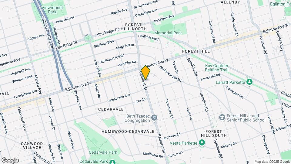 1745 Bathurst St Map and Location Details