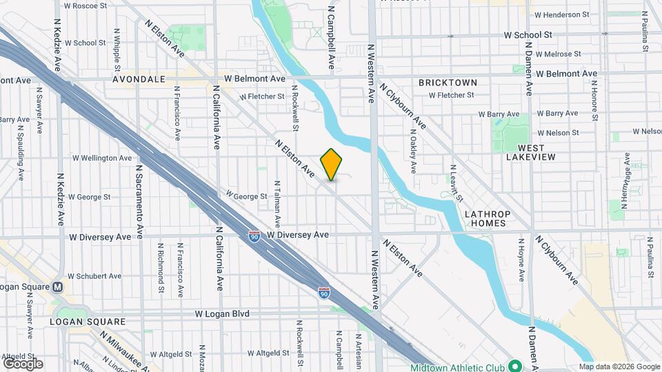 2913 N Elston Ave Map and Location Details